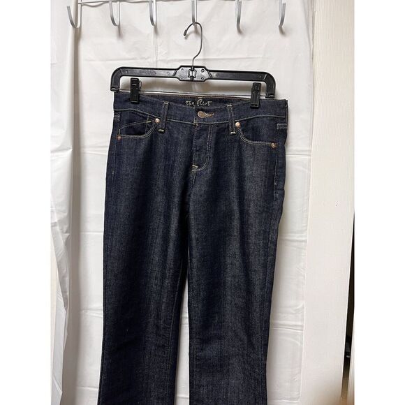Old Navy The Flirt Women Size 27 Waist Blue Dark Wash Stretch Denim Jean CGH-C - Picture 2 of 8